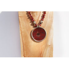 Sterling Silver Painted Pendant