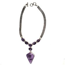 Charoite Necklace in Sterling Silver 3