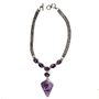 Charoite Necklace in Sterli...