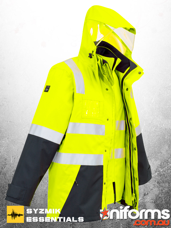 Syzmik HiVis 4in1 Waterproof Jacket