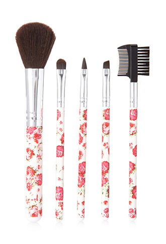 Romantic Rose Cosmetic Brush Set | FOREVER21 - 1000087683