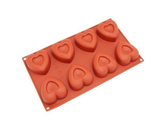 Freshware Silicone Mold, Soap Mold for Cupcake, Muffin, Pudding, Cheesecake, and Soap, Valentine Heart, 8-Cavity - Newegg.com