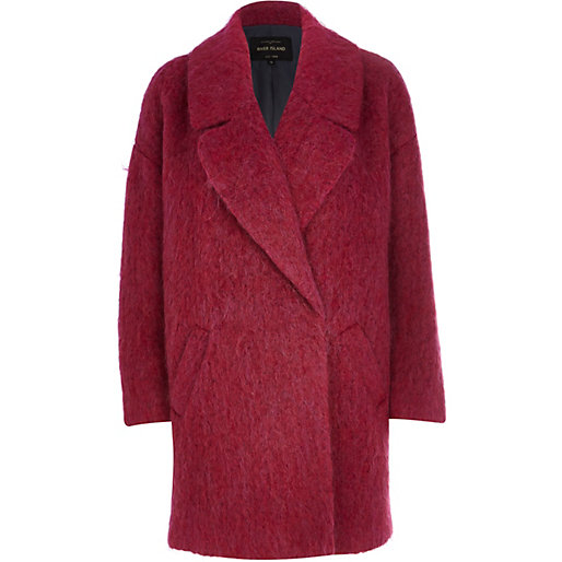Dark pink oversized coat