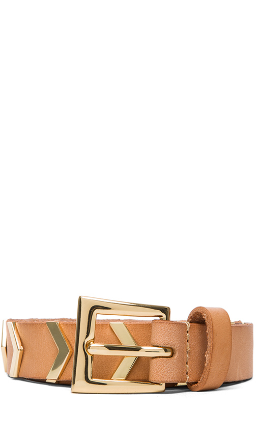 Linea Pelle Hip Belt with Chevron Studs in Natural | REVOLVE