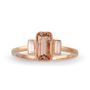 18K Rose Gold Diamond Ring With Morganite Center