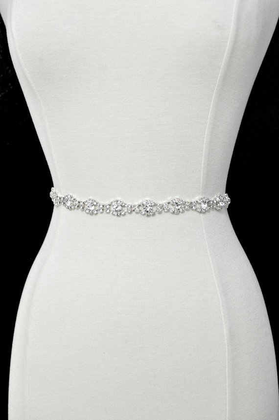 Rhinestone encrusted bridal belt Crystal Belt by TangCreations