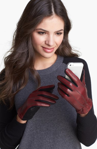 Fownes Brothers Tech Fingertip Leather Gloves | Nordstrom