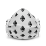 Ethereum ETH Pattern Premium Face Mask: Light Grey