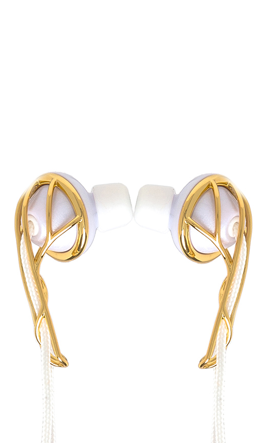 FRENDS Ella B Earbuds in Gold & White | REVOLVE