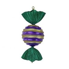 Stripe Candy Apple Purple Gold Green 47cm