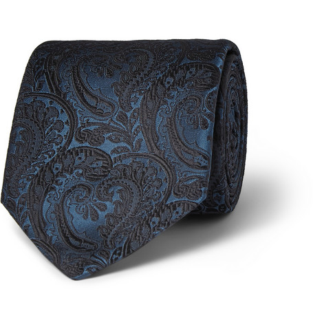 Penrose Paisley Embroidered-Silk Tie
