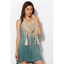 Netted Crochet Triangle Scarf - Urban Outfitters