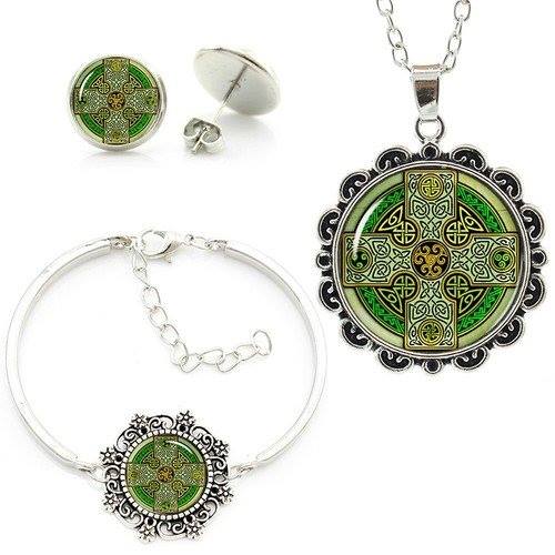 Celtic Pendant necklace Irish Celtic Knot Jewellery set