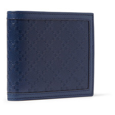 Gucci Diamond-Embossed Leather Billfold Wallet