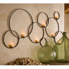 Circles Wall-Mount Votive Holder, Antique Bronze finish