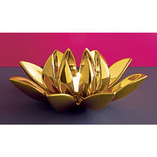 2-piece dahlia candleholder set in candleholders, candles | CB2