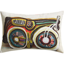 la motocicleta 18"x12" pillow