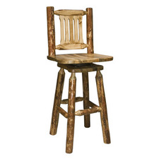 Montana Woodworks Glacier Country Stained and Lacquered 30-in Bar Stool