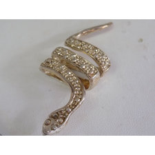 Vintage snake scarf ring, faux marcasite snake, woman's accessory, 1960s boho ring, vintage accessory