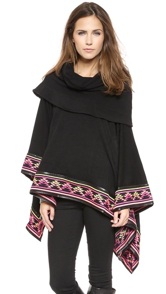 6 Shore Road Deserts Embroided Poncho