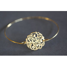 Boho Gold Bangle Bracelet,Paisley Round, Filigree , wire bangle, gold bracelet, minimalist jewelry, bridal bracelet, bridesmaids gifts