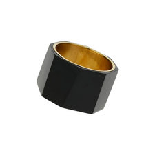 Black Opaque Octagon Bangle
