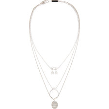 Maison Martin Margiela Silver Tiered Jewelry Set Neckalce