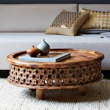 Carved Wood Coffee Table | West Elm