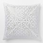 Sequin Cutwork Pillow Cover – Silver (16"Sq.) | West Elm