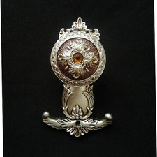 Curtain Tiebacks Burgundy Silver Resin Glass / Decorative Hooks / Wall Hooks / Curtains Tie Backs  / Hat Coat Hook Hangers