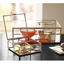Callie Glass Desk Boxes | Pottery Barn