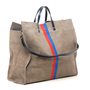 Grey Suede With Red and Blue Stripes Simple Tote by Clare V. - shop at Roztayger