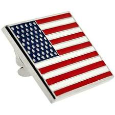 Rectangular Authentic American USA Flag Pin