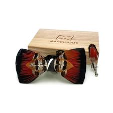 Exotic Konga
Feather Bow Tie with Feather Lapel Pin Set