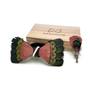 Exotic Fruitloop Feather Bow Tie with Feather Lapel Pin Set