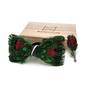 Exotic Lucky Feather Bow Tie with Feather Lapel Pin Set