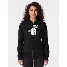 Alternate view of Ghost Of Disapproval Zipped Hoodie