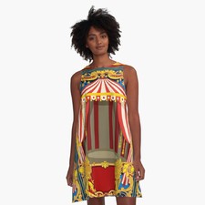 Carnival Circus Vintage A-Line Dress