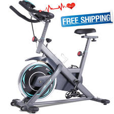 BestChoice BestChoice (Super Sale) Fitness Indoor Cycling Quiet Drive Indoor Exercise Bike with Adjustable Seat Gray