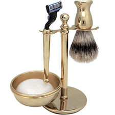  4-pc. Gold-Plated Shave Set for Men
