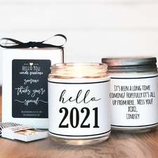 Hello 2021 Candle Gift  2021 Gift  Quarantine Gift 