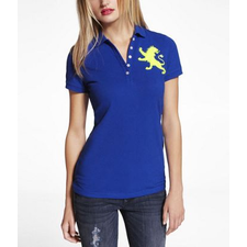 EMBROIDERED LARGE LION PIQUE POLO at Express