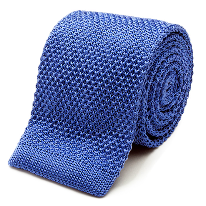 Blue Knit Tie