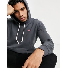Levi's small batwing logo hoodie in dark gray