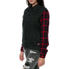 Plaid Denim Loose Jacket