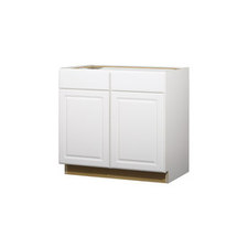 Kitchen Classics Concord 35-in x 36-in x 23.75-in Finished White Door and Drawer Base Cabinet