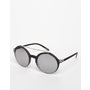 Image 1 of ASOS Round Sunglasses with Brow Bar and Metal Arms