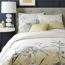 Flora Duvet Cover   Shams - Horseradish | West Elm