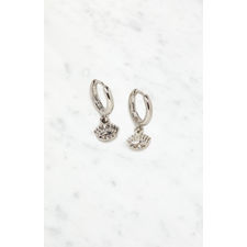 Silver Evil Eye Earrings 