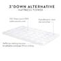 Malouf 3″ Down Alternative Mattress Topper